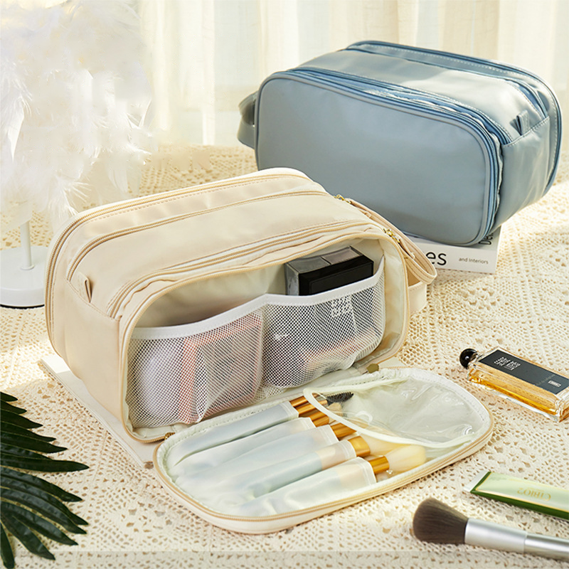 Custom Logo Large Capacity Double Zipper Toiletry Bag | Premium Corporate Gifts and Custom Gifts