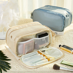 Custom Logo Large Capacity Double Zipper Toiletry Bag | Premium Corporate Gifts and Custom Gifts