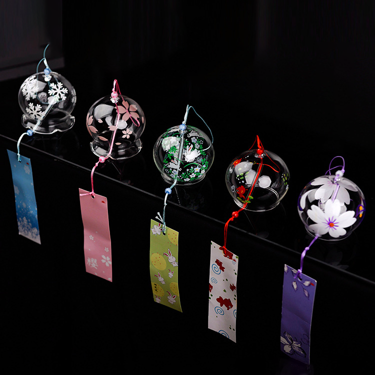 Custom Logo Japanese Glass Small Wind Chime Charm | Premium Corporate Gifts and Custom Gifts