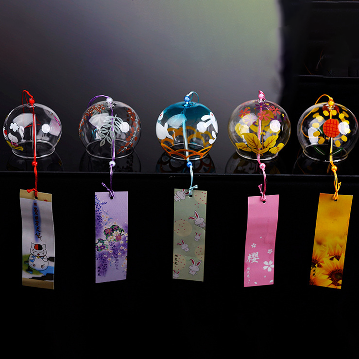 Custom Logo Japanese Glass Small Wind Chime Charm | Premium Corporate Gifts and Custom Gifts