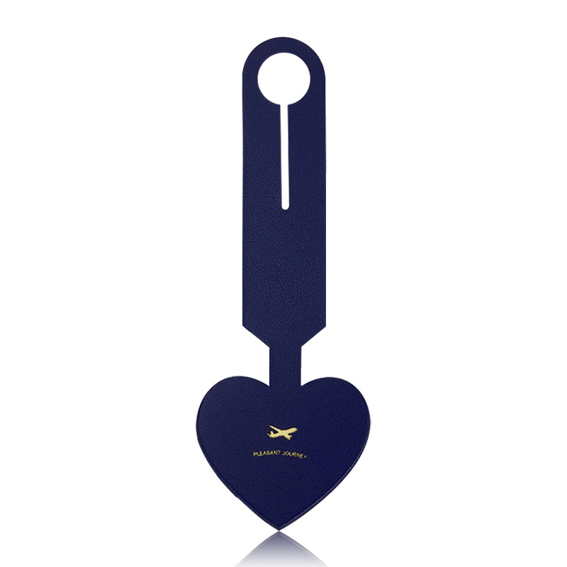 Custom Logo Leather heart-shaped luggage tag | Premium Corporate Gifts and Custom Gifts