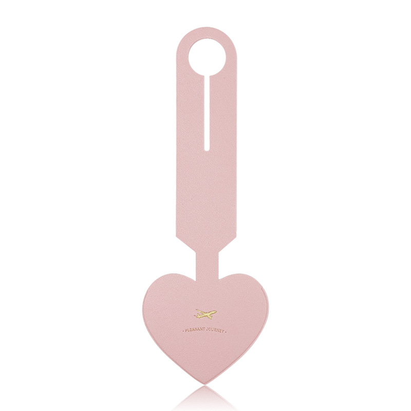 Custom Logo Leather heart-shaped luggage tag | Premium Corporate Gifts and Custom Gifts