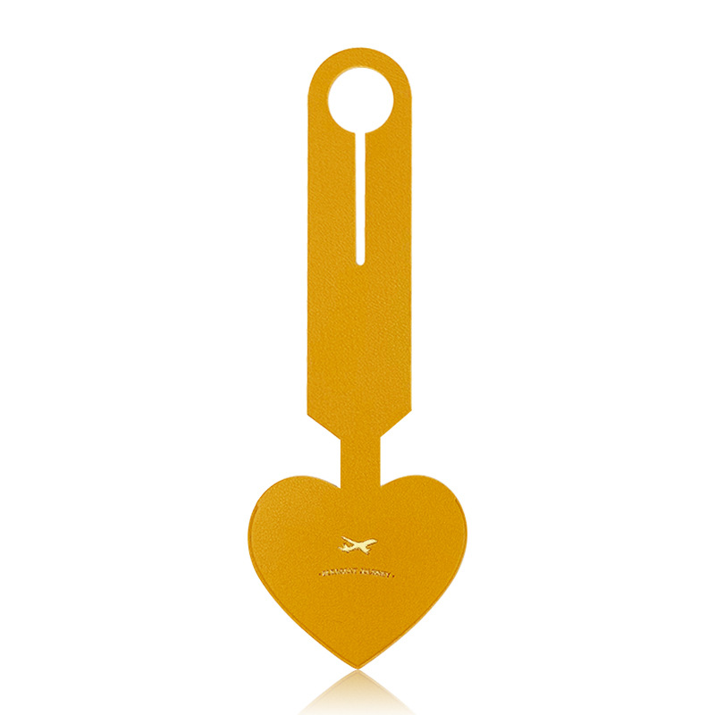 Custom Logo Leather heart-shaped luggage tag | Premium Corporate Gifts and Custom Gifts