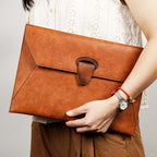Custom Logo PU Leather Buckle Waterproof File Bag | Premium Corporate Gifts and Custom Gifts