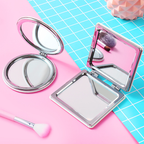 Custom Logo Portable leather makeup mirror | Premium Corporate Gifts and Custom Gifts