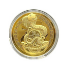 Custom Logo Year of the Snake Good Luck Small Gold Charm | Premium Corporate Gifts and Custom Gifts