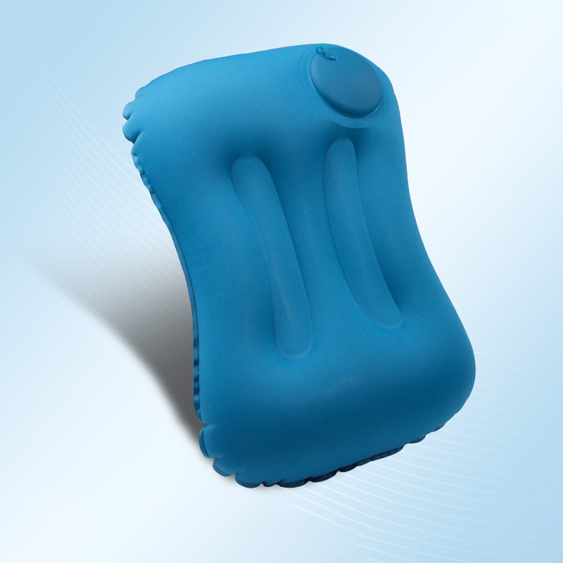 Custom Logo Press-type square inflatable neck pillow (milk shredded) | Premium Corporate Gifts and Custom Gifts