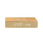 Custom Logo Multifunctional Wireless Charging Wooden Clock | Premium Corporate Gifts and Custom Gifts