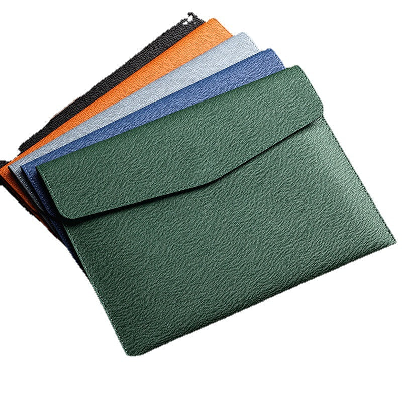 Custom Logo  Thickened leather pebbled pattern folder file bag | Premium Corporate Gifts and Custom Gifts