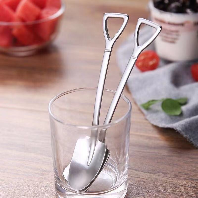 Custom Logo Shovel-shaped dessert spoon | Premium Corporate Gifts and Custom Gifts