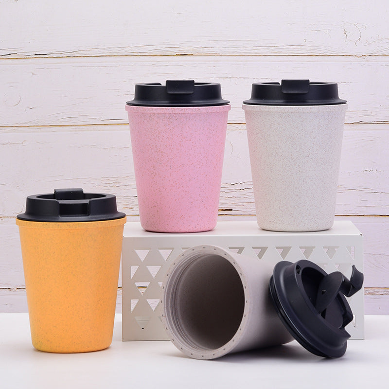 Custom Logo Eco-friendly Wheat Double Double-Layer Coffee Eco-friendly Cup | Premium Corporate Gifts and Custom Gifts