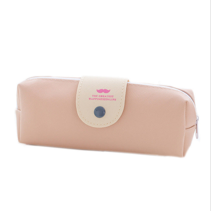 Custom Logo Macaron-colored leather pencil bag | Premium Corporate Gifts and Custom Gifts