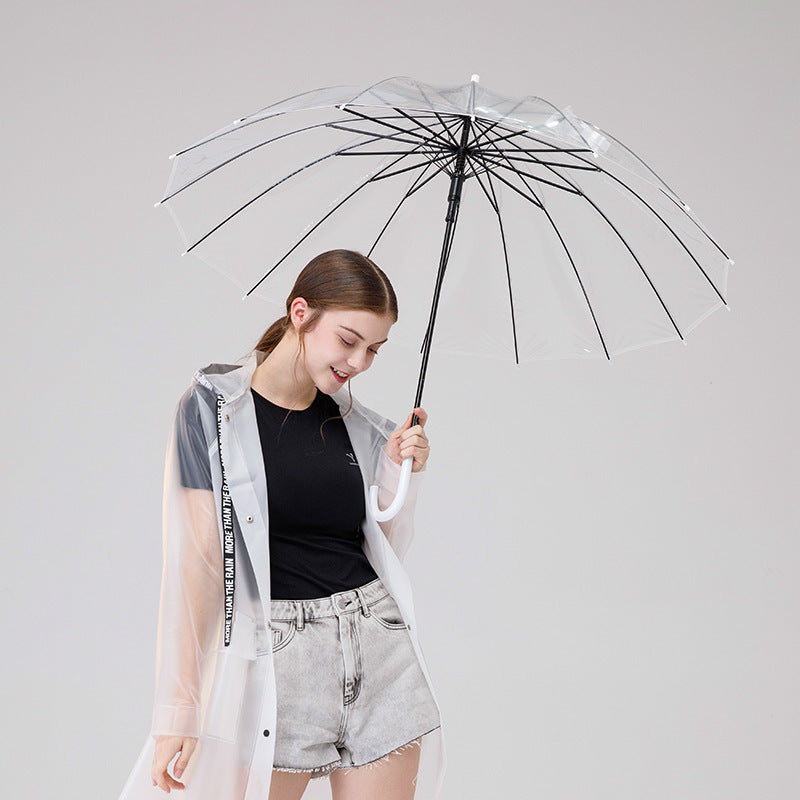 Custom Logo Transparent Hemmed Umbrella | Premium Corporate Gifts and Custom Gifts
