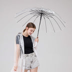 Custom Logo Transparent Hemmed Umbrella | Premium Corporate Gifts and Custom Gifts