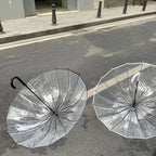 Custom Logo Transparent Hemmed Umbrella | Premium Corporate Gifts and Custom Gifts