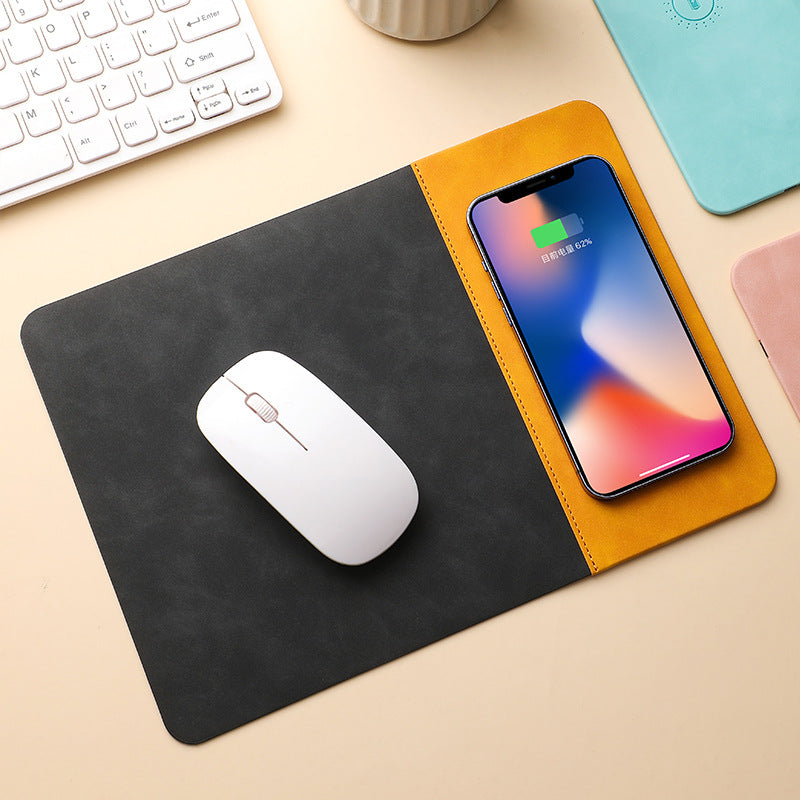 Custom Logo Leather Smart Mouse Charging Pad | Premium Corporate Gifts and Custom Gifts