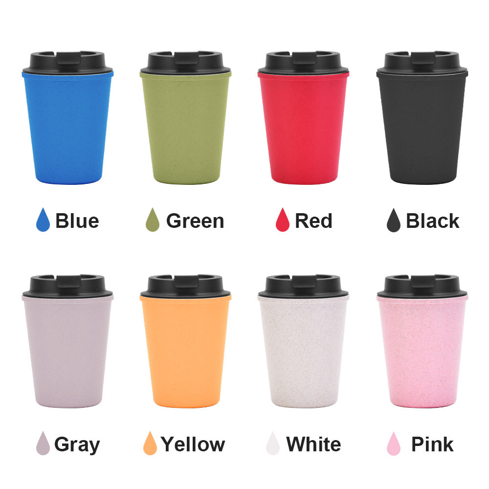 Custom Logo Eco-friendly Wheat Double Double-Layer Coffee Eco-friendly Cup | Premium Corporate Gifts and Custom Gifts