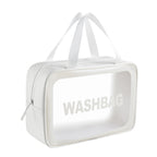 Custom Logo Travel White Large Capacity Toiletry Bag | Premium Corporate Gifts and Custom Gifts
