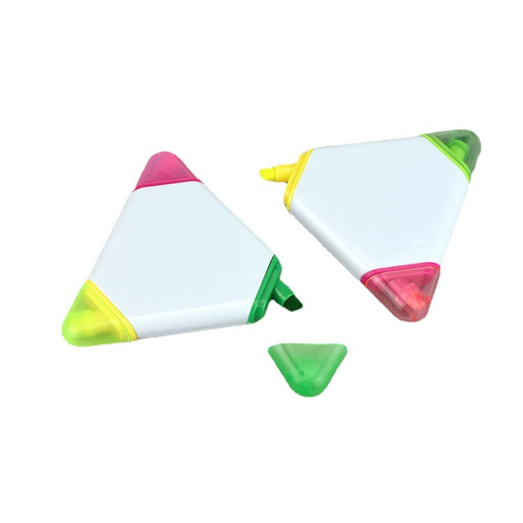 Custom Logo Triangle-shaped three-color highlighter | Premium Corporate Gifts and Custom Gifts