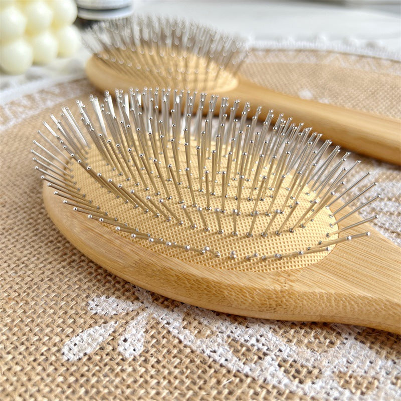 Custom Logo Wood Grain Airbag Massage Steel Comb | Premium Corporate Gifts and Custom Gifts