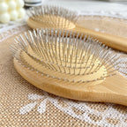 Custom Logo Wood Grain Airbag Massage Steel Comb | Premium Corporate Gifts and Custom Gifts