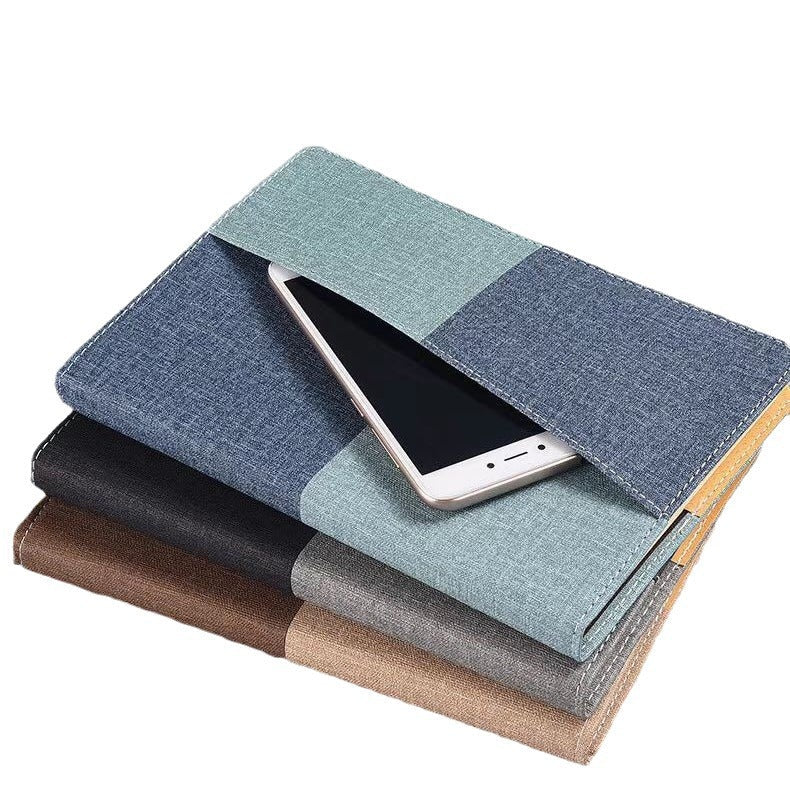 Custom Logo spliced cloth pattern business notebook | Premium Corporate Gifts and Custom Gifts
