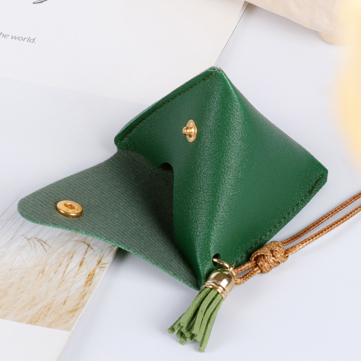 Custom Logo Triangle Coin Leather Storage Bag | Premium Corporate Gifts and Custom Gifts