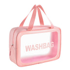 Custom Logo Pink Travel Capacity Portable Toiletry Bag | Premium Corporate Gifts and Custom Gifts