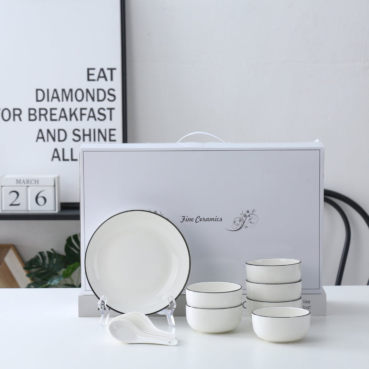 Custom Logo Elegant Ceramic Tableware Plate Gift Box | Premium Corporate Gifts and Custom Gifts