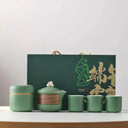 Custom Logo  Dragon Boat Festival Texture Business Ceramic Tea Set | Premium Corporate Gifts and Custom Gifts