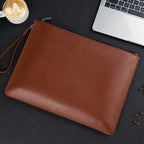 Custom Logo Leather Zipper Document Bag | Premium Corporate Gifts and Custom Gifts