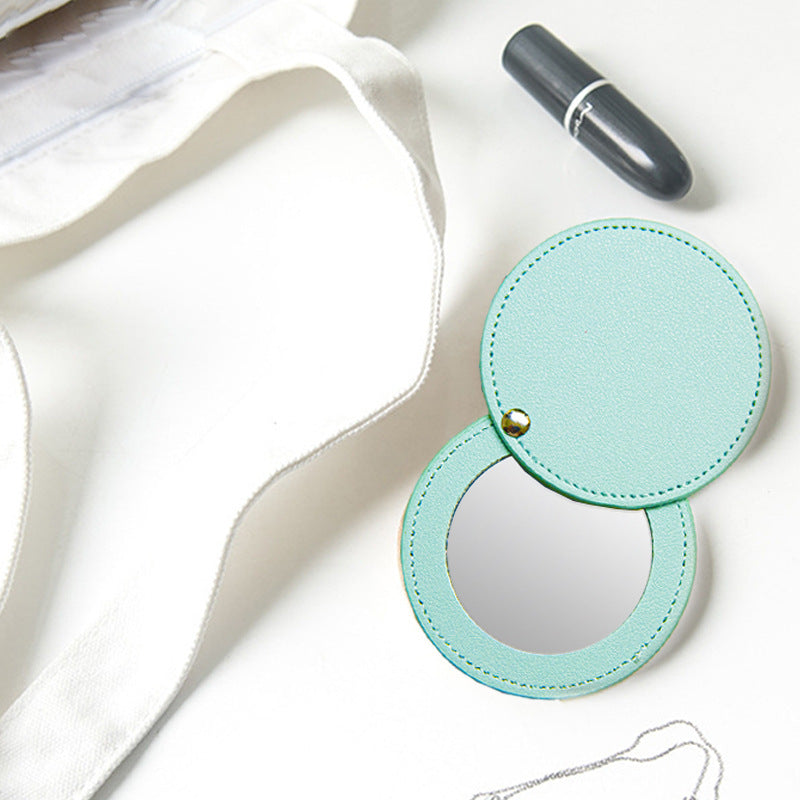 Custom Logo PU Fashionable Portable Makeup Mirror | Premium Corporate Gifts and Custom Gifts
