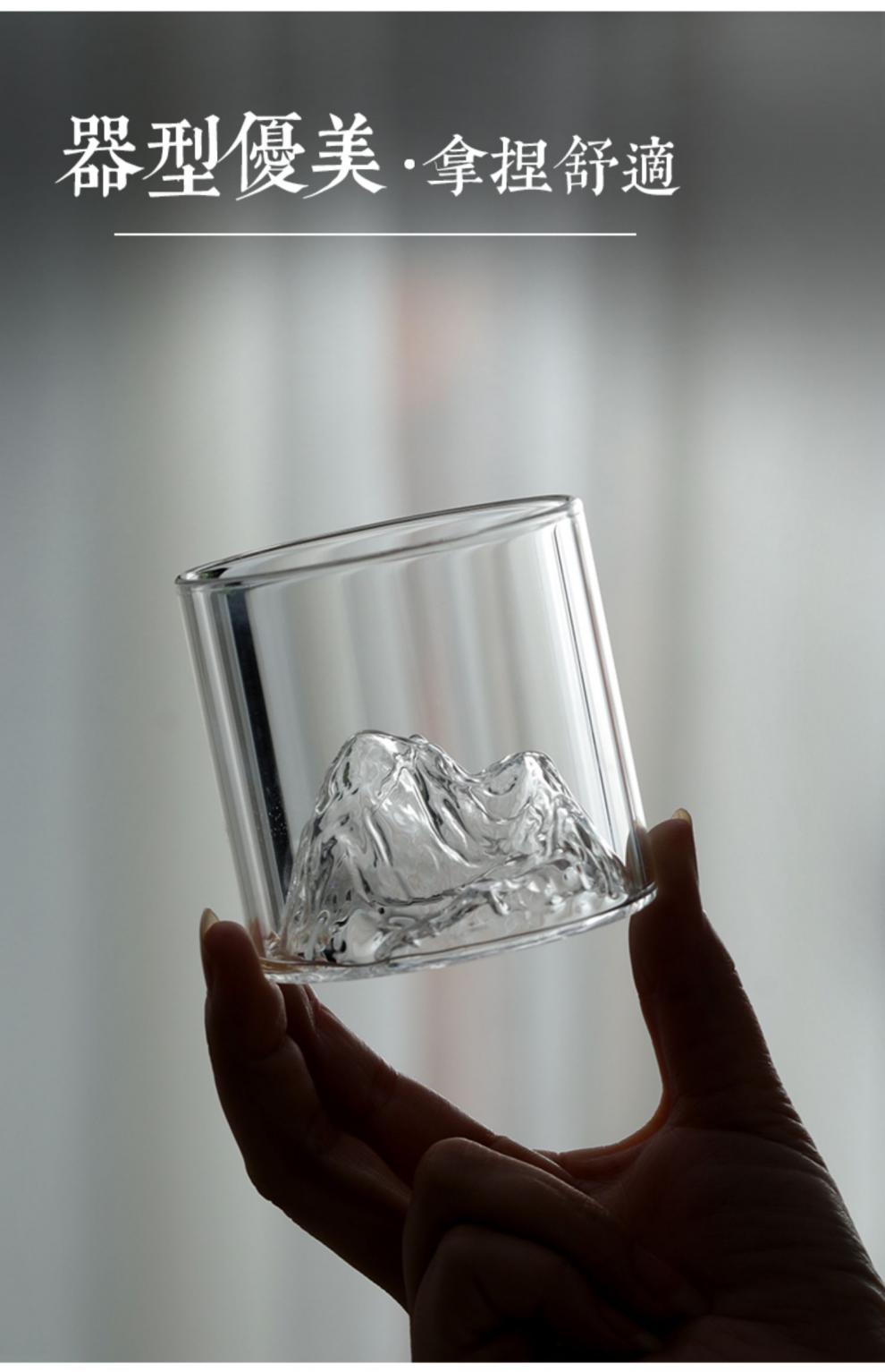 Custom Logo Textured Guanshan Glass Cup | Premium Corporate Gifts and Custom Gifts