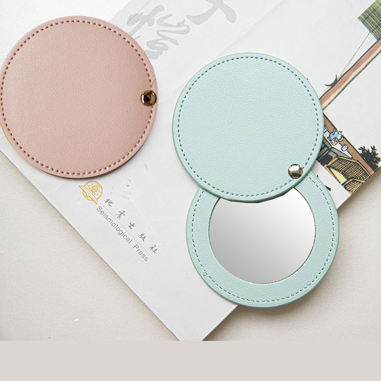 Custom Logo PU Fashionable Portable Makeup Mirror | Premium Corporate Gifts and Custom Gifts