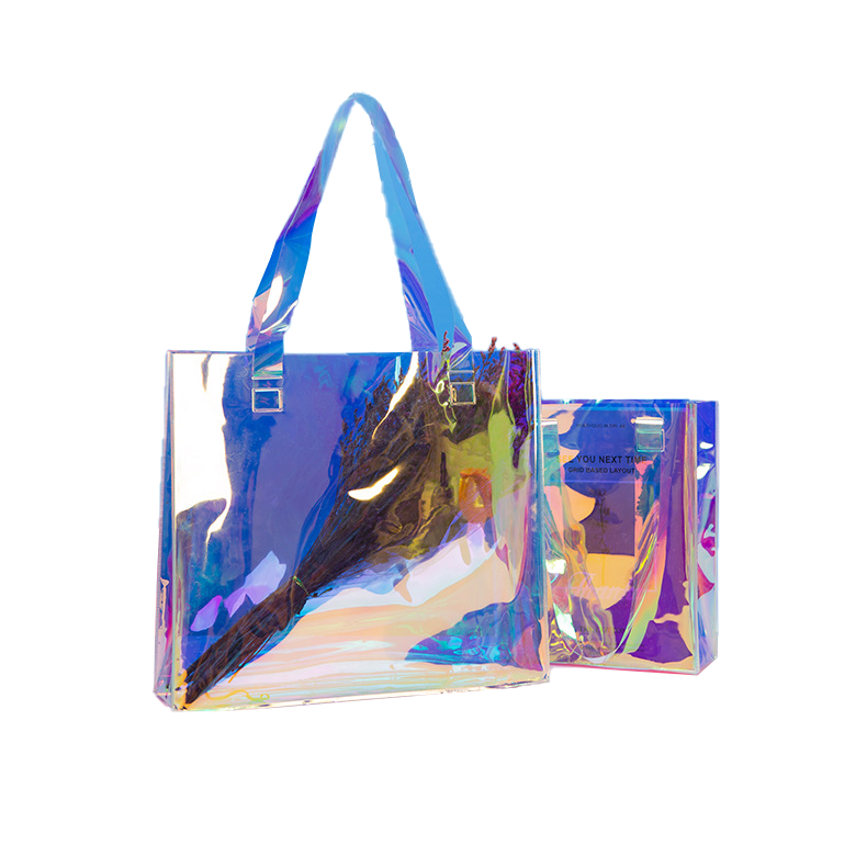 Custom Logo PVC Rainbow Laser Tote Bag | Premium Corporate Gifts and Custom Gifts