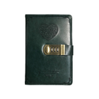 Custom Logo Brushed gold lock notebook | Premium Corporate Gifts and Custom Gifts