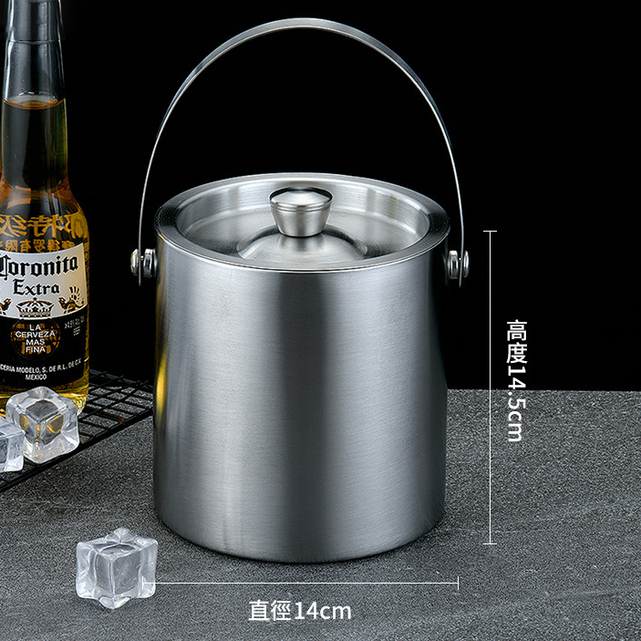 Custom Logo Portable Stainless Steel Ice Bucket 1.6L | Premium Corporate Gifts and Custom Gifts