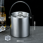 Custom Logo Portable Stainless Steel Ice Bucket 1.6L | Premium Corporate Gifts and Custom Gifts