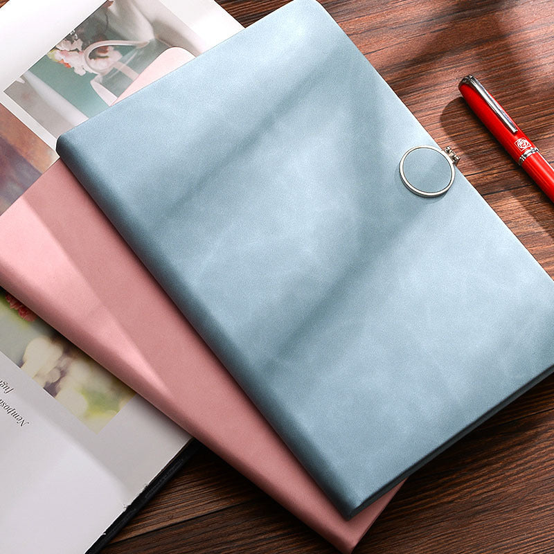 Custom Logo Simple metal round buckle notebook | Premium Corporate Gifts and Custom Gifts