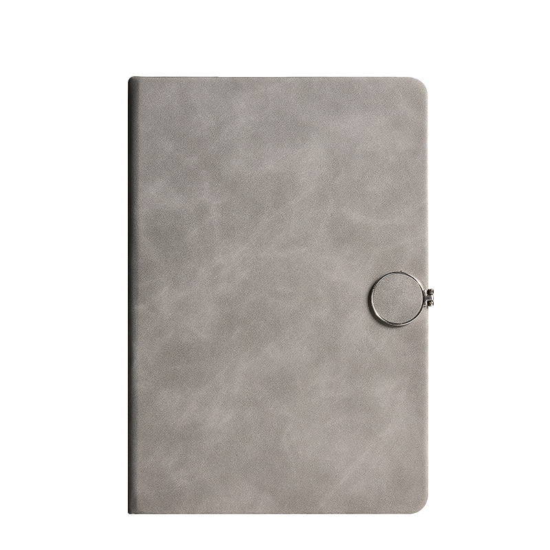 Custom Logo Simple metal round buckle notebook | Premium Corporate Gifts and Custom Gifts