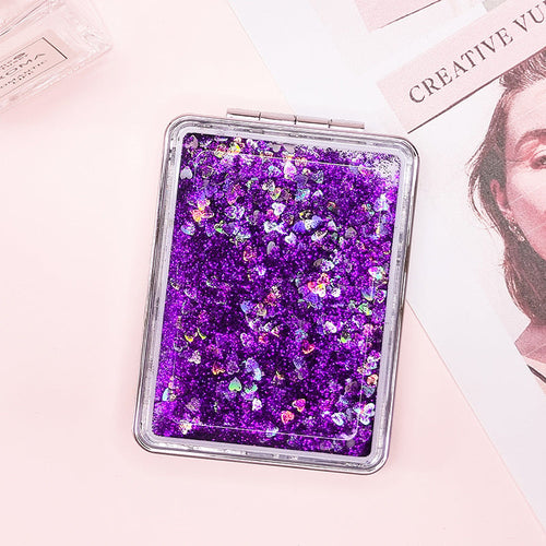 Custom Logo Sequin Quicksand Mirror | Premium Corporate Gifts and Custom Gifts