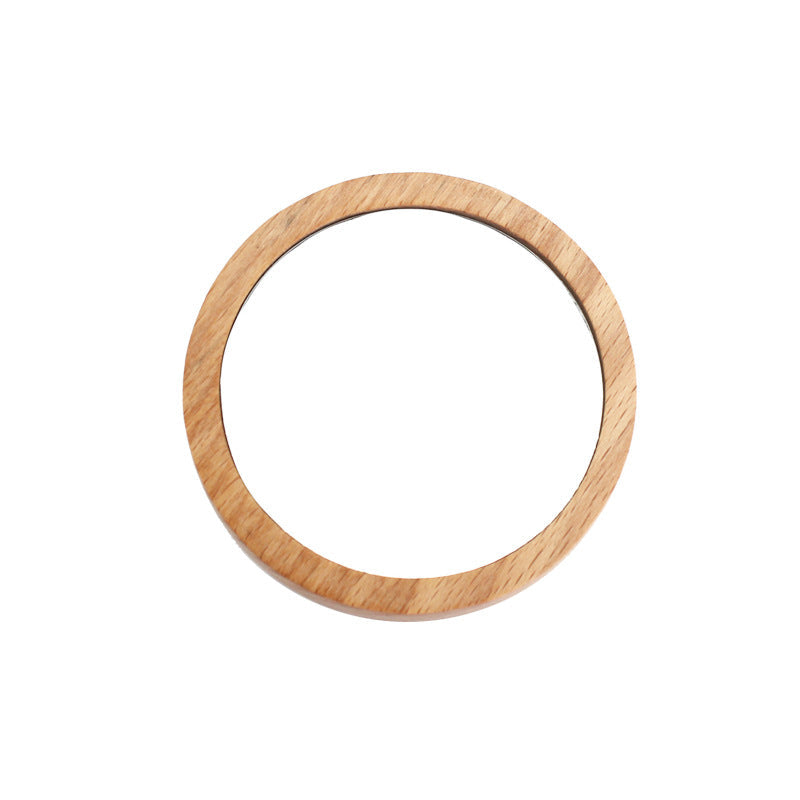 Custom Logo Solid Wood Small Round Mirror | Premium Corporate Gifts and Custom Gifts