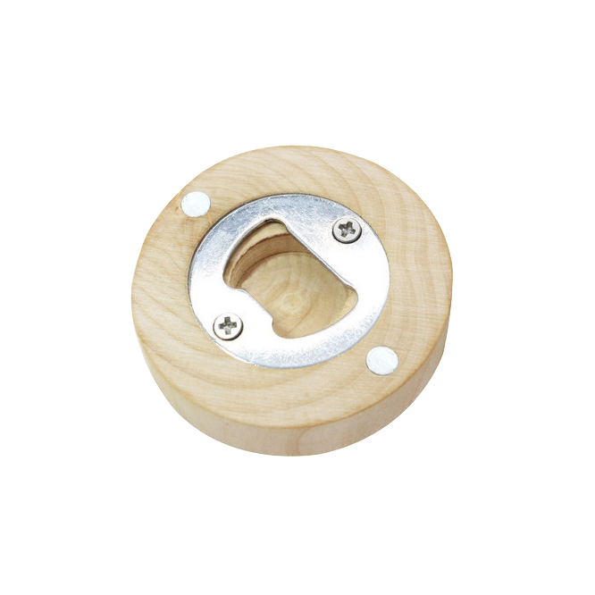 Custom Logo Solid wood bottle opener refrigerator magnet | Premium Corporate Gifts and Custom Gifts