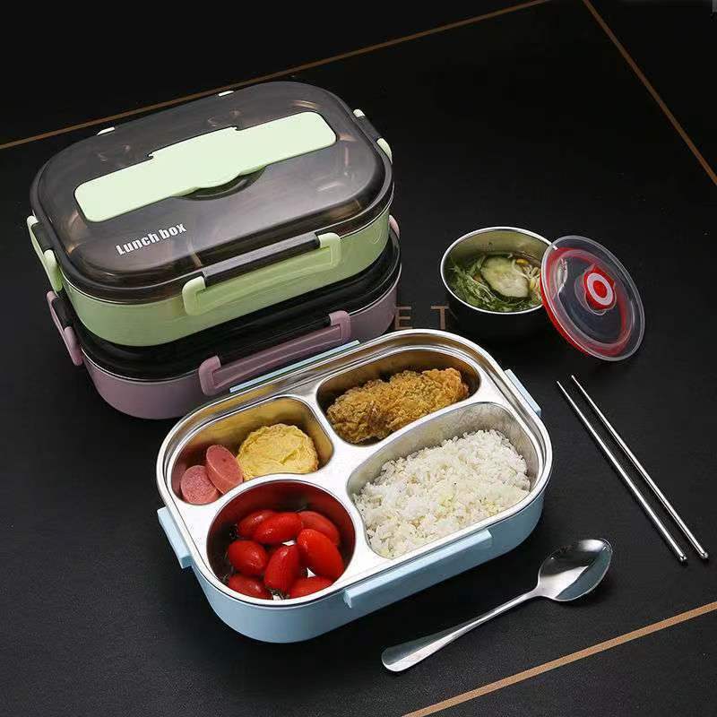 Custom Logo Textured Stainless Steel Bento Lunch Box | Premium Corporate Gifts and Custom Gifts