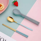 Custom Logo Stainless steel spoon and chopsticks two-piece set | Premium Corporate Gifts and Custom Gifts