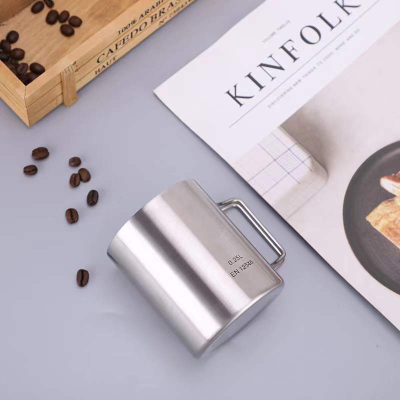 Custom Logo Textured stainless steel camping coffee cup | Premium Corporate Gifts and Custom Gifts