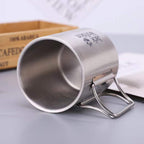 Custom Logo Textured stainless steel camping coffee cup | Premium Corporate Gifts and Custom Gifts
