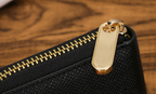 Custom Logo Textured zipper leather coin purse | Premium Corporate Gifts and Custom Gifts