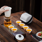 Custom Logo Golden Jade Full Hall Travel Tea Set | Premium Corporate Gifts and Custom Gifts