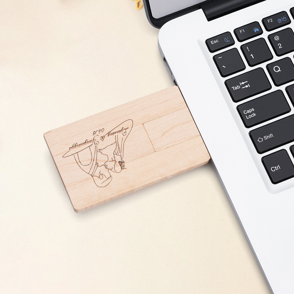 Custom Logo Wooden Card Flash Drive | Premium Corporate Gifts and Custom Gifts